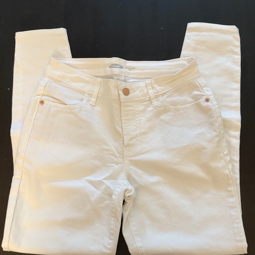 Old Navy Super Skinny Ankle Jeans Size 4 – Bright White